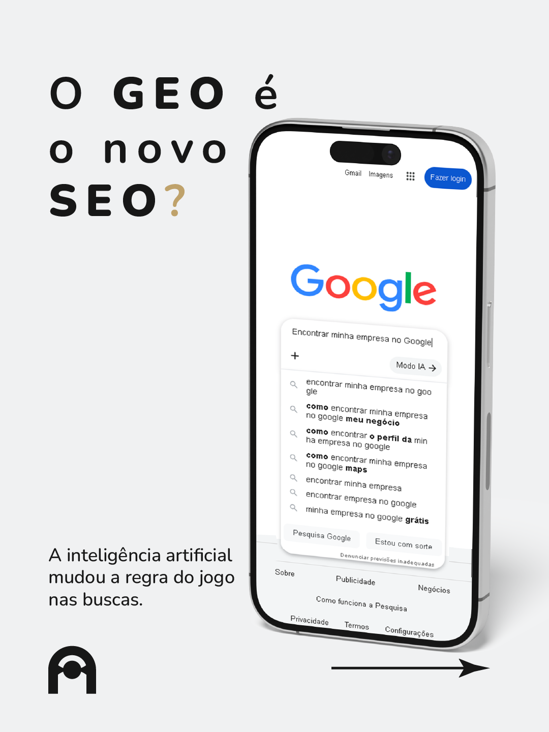 Post Instagram SEO e GEO diferença - ATIVO ONLINE assessoria de marketing
